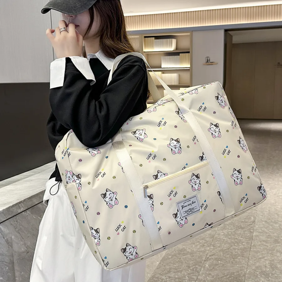 新款卡通棉被收纳袋大容量短途行李包旅行包可套拉杆待产收纳包