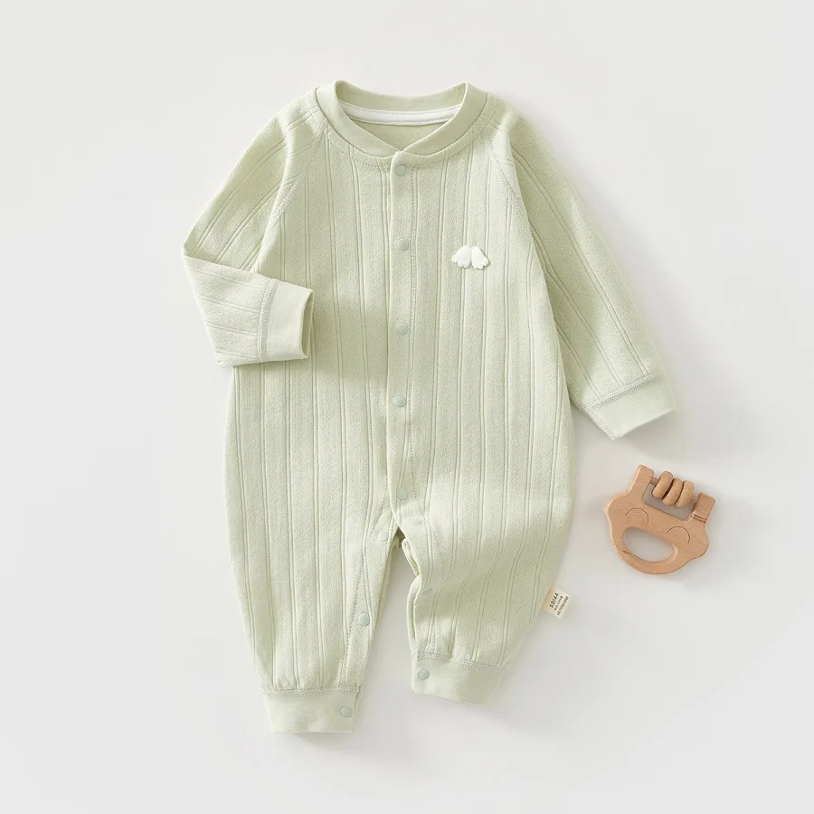 婴儿连体衣新生婴儿衣服纯棉长袖睡衣春秋款初生宝宝秋季哈衣爬服