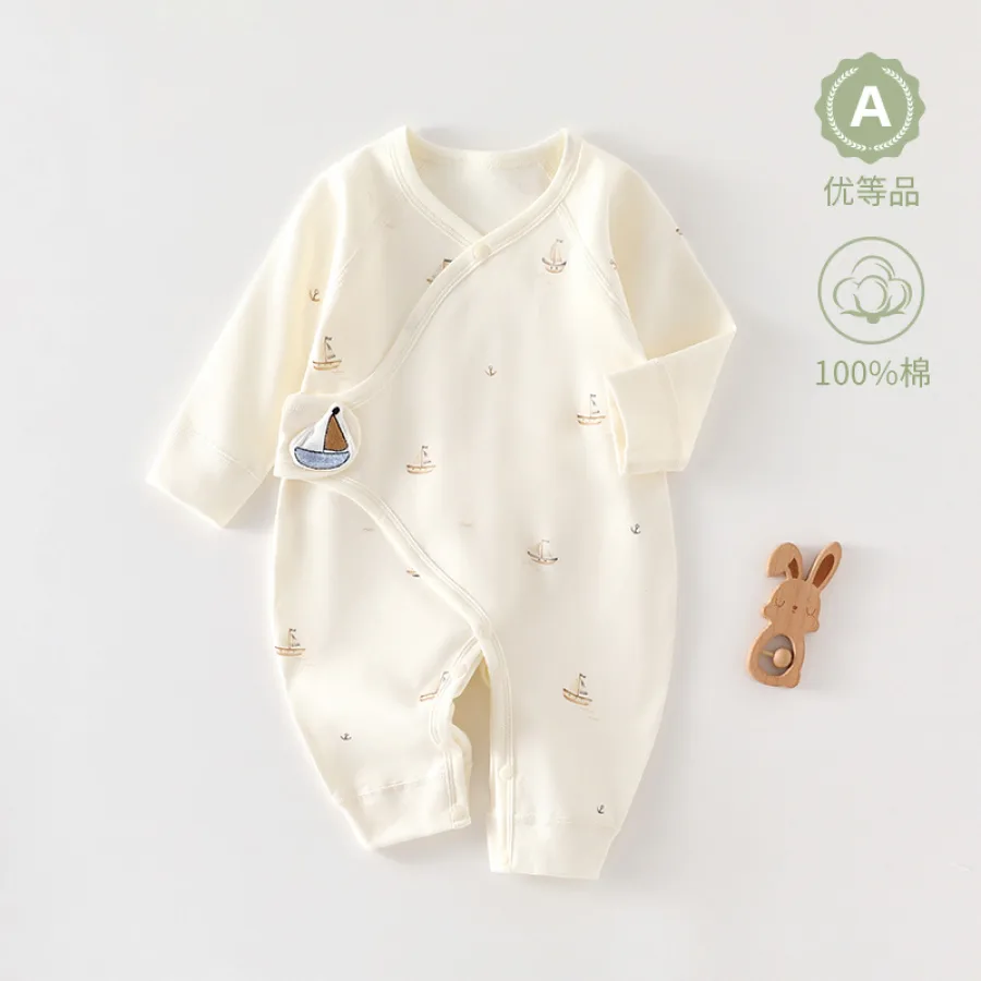 连体衣a类新疆棉宝宝衣服安阳童装四季保暖包屁衣批发无骨蝴蝶衣