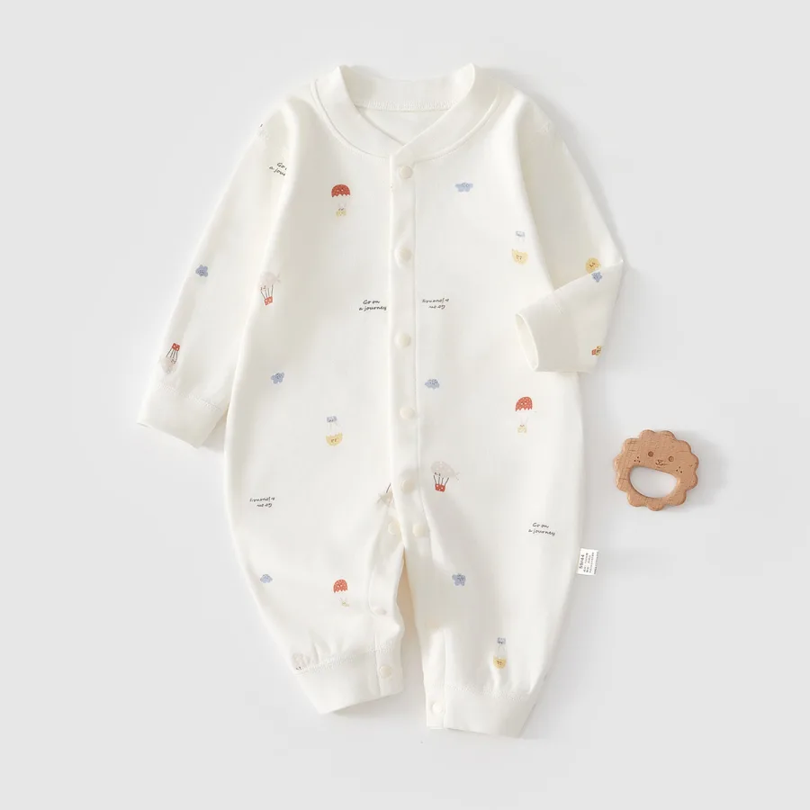 婴儿连体衣新生儿衣服纯棉春秋薄款睡衣宝宝秋装哈衣秋冬打底内衣