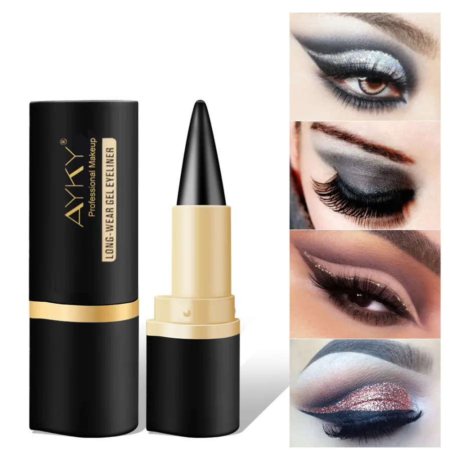 AYKY 跨境防水眼线膏eyeliner哑光速干眼线单头浓郁哑光眼线膏