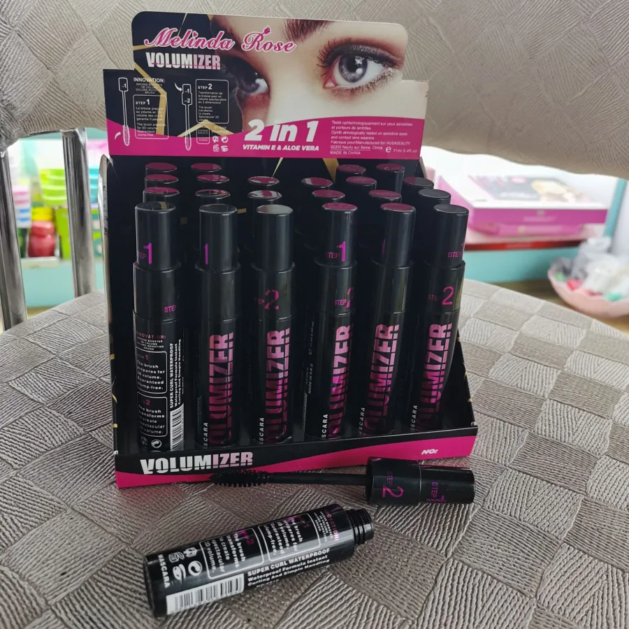 2in1外贸款睫毛膏现货24支装mascara cream eyeblack