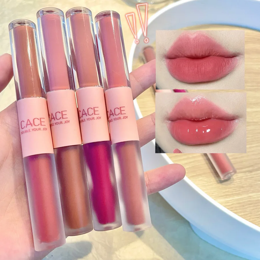 CACE乐趣双头唇釉6色可选 流行彩妆平价学生口红哑光热推厂家批发