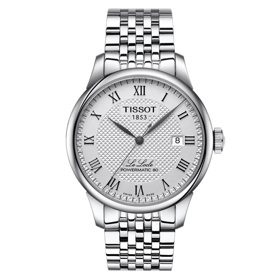 预订款2-3周 TISSOT/天梭  力洛克系列精钢表壳表带80机芯自动机械男士腕表 39.3毫米