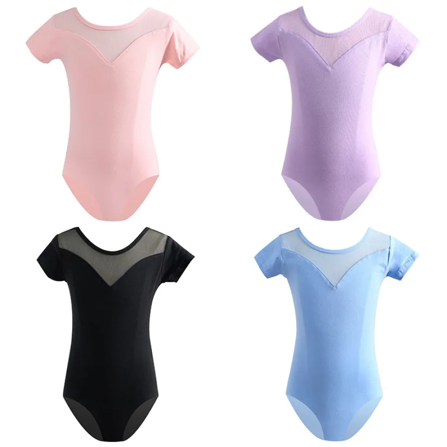儿童舞蹈服女童春夏短袖练功服芭蕾裙女孩中国舞服芭蕾舞裙体操服