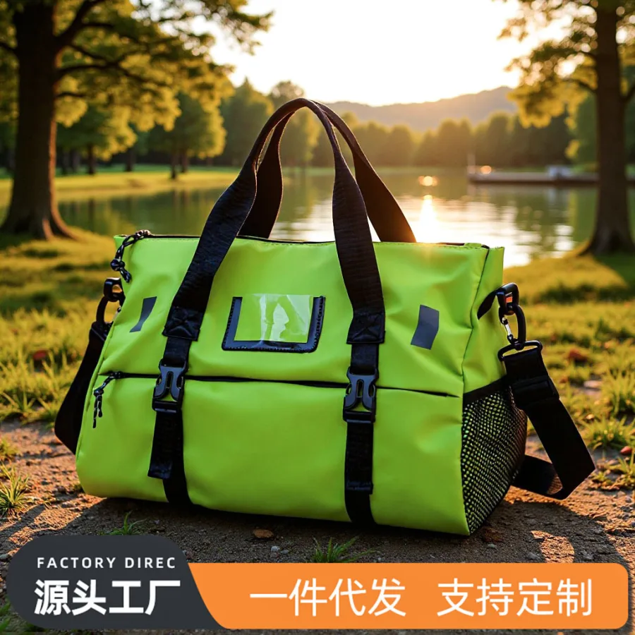 跨境皮膜健身包干湿分离运动包游泳包瑜伽行李包袋旅行包可印logo