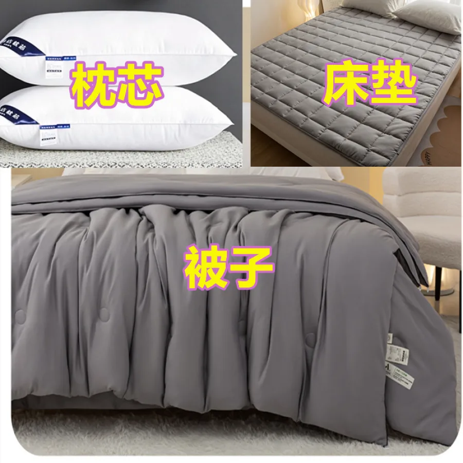 床垫枕芯全套棉被芯夏被春秋被褥套装三件学生单人宿舍被子