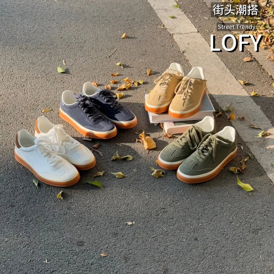 德训鞋男士复古运动休闲板鞋欧洲站英伦百搭帆布鞋潮流男鞋