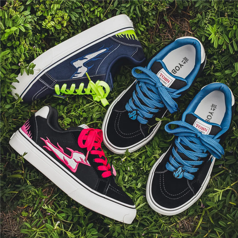Copy Of 2026 Embroidered Sneakers Men's Canvas Shoes Casual Shoes Korean Version Versatile Trendy Youth Student Canvas Shoes
