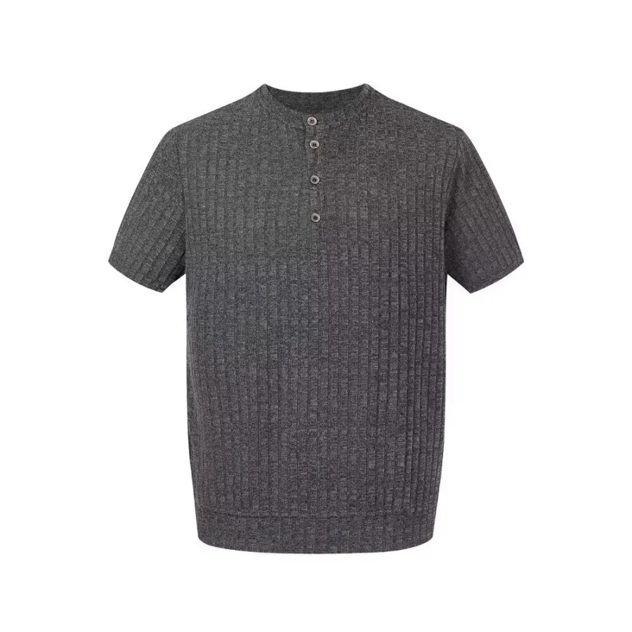 Copy Of 2026 New Men's Vintage Short Sleeve T-Shirt American Retro Henley T-Shirt Lazy Style