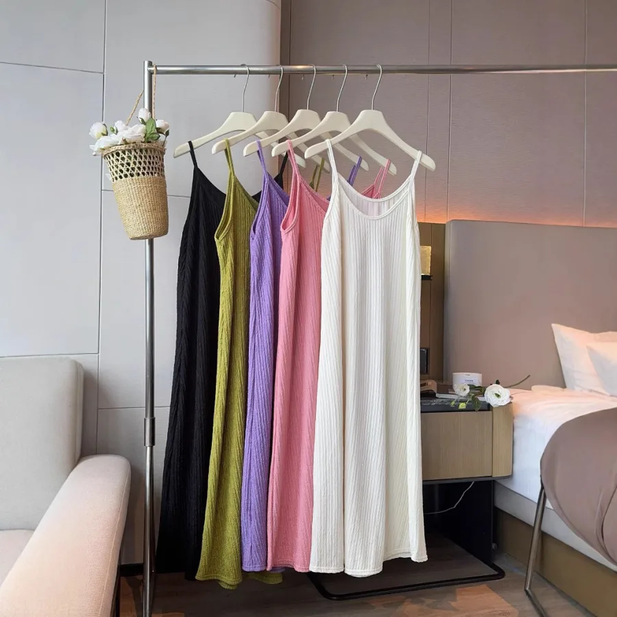Copy Of 2026 Summer Plus Size Loose Pleated Strap Dress, Elegant Simple Versatile Dress