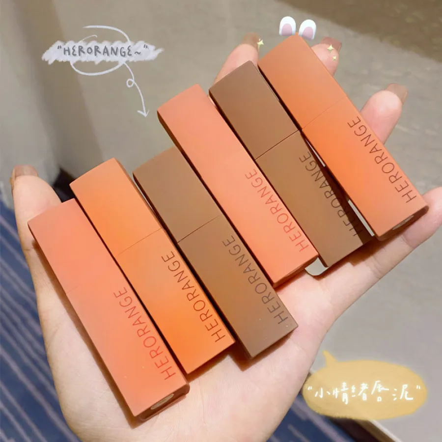 HERORANGE小情绪唇泥丝绒哑光雾面不易掉色唇釉口红学生款女国货