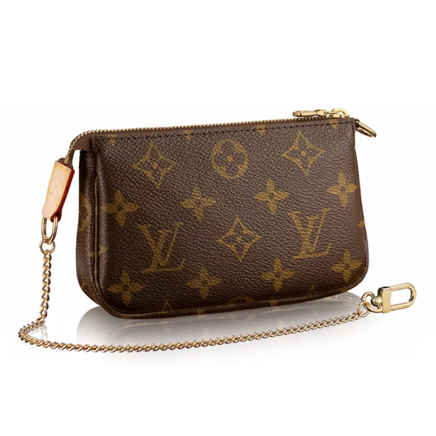 Louis Vuitton(路易威登) #Mini Pochette Accessoires系列老花色女式手提包麻将包