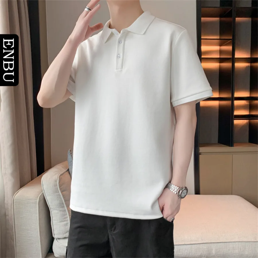 Copy Of Enbu Men's New Polo Shirt, Loose Summer Top, Japanese Style Trendy Ins Lapel Short Sleeve T-Shirt
