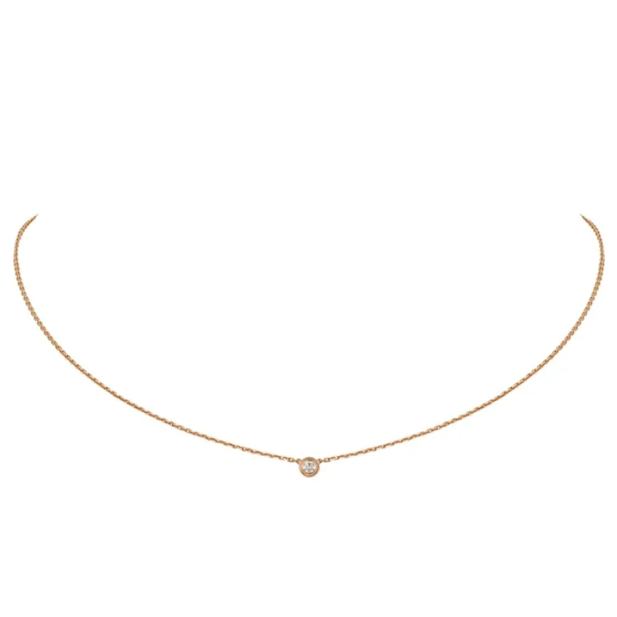 CARTIER/卡地亚 DIAMANTS LÉGERS超小号18K金玫瑰金钻石项链 B7224516